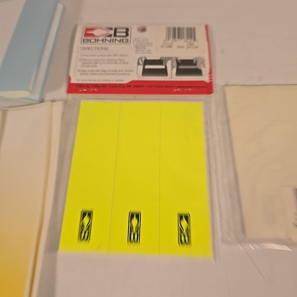 Bohning 4in Standard Arrow Wraps 12 Pack Neon Yellow Archery Bow Hunting Wraps